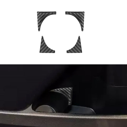 4Pcs Carbon Fiber Interior Front Door Pillar Cover Trim for Fiat 500L 2014-2017 v
