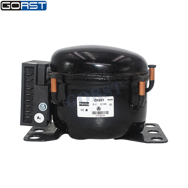 Vehicle-mounted air compressor for refrigerators and freezers, marine solar power R600a 12V 24V Q