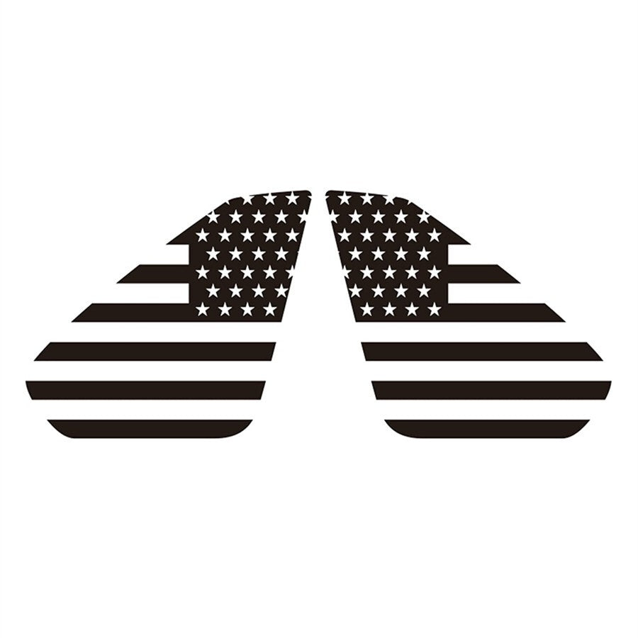 2Pcs US American Flag Rear Quarter Glass Sticker Decal for Toyota RAV4 2019-2021 Q