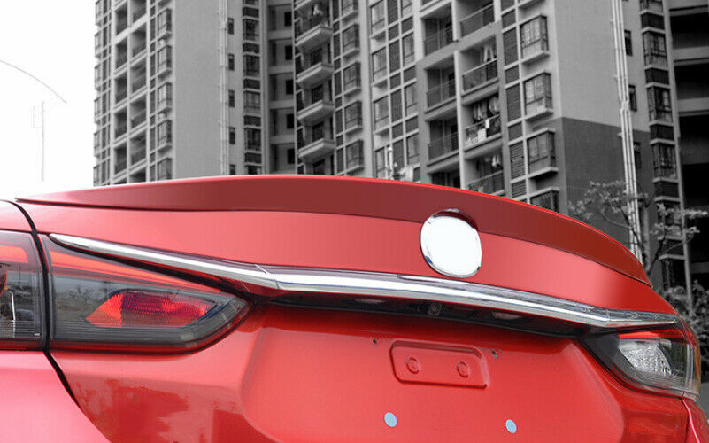 Red Rear Trunk Boot Spoiler Wing Flap Trim Protect For 2017-2019 for Mazda 6 Atenza