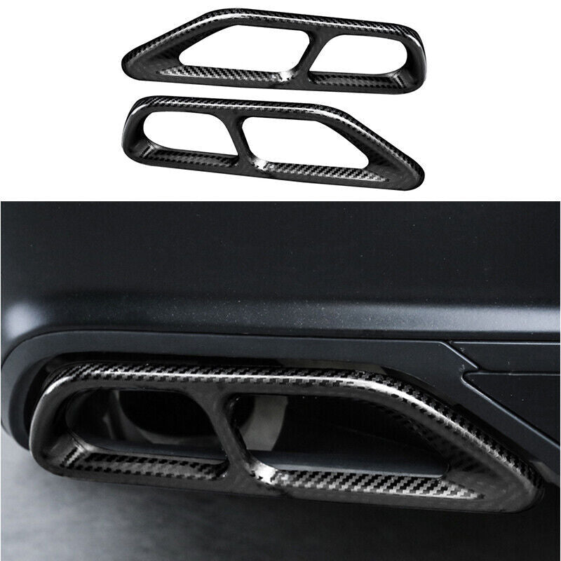 for Honda Accord 2018-2020 Carbon Fiber Steel Rear Exhaust Muffler Tip Tail Pipe