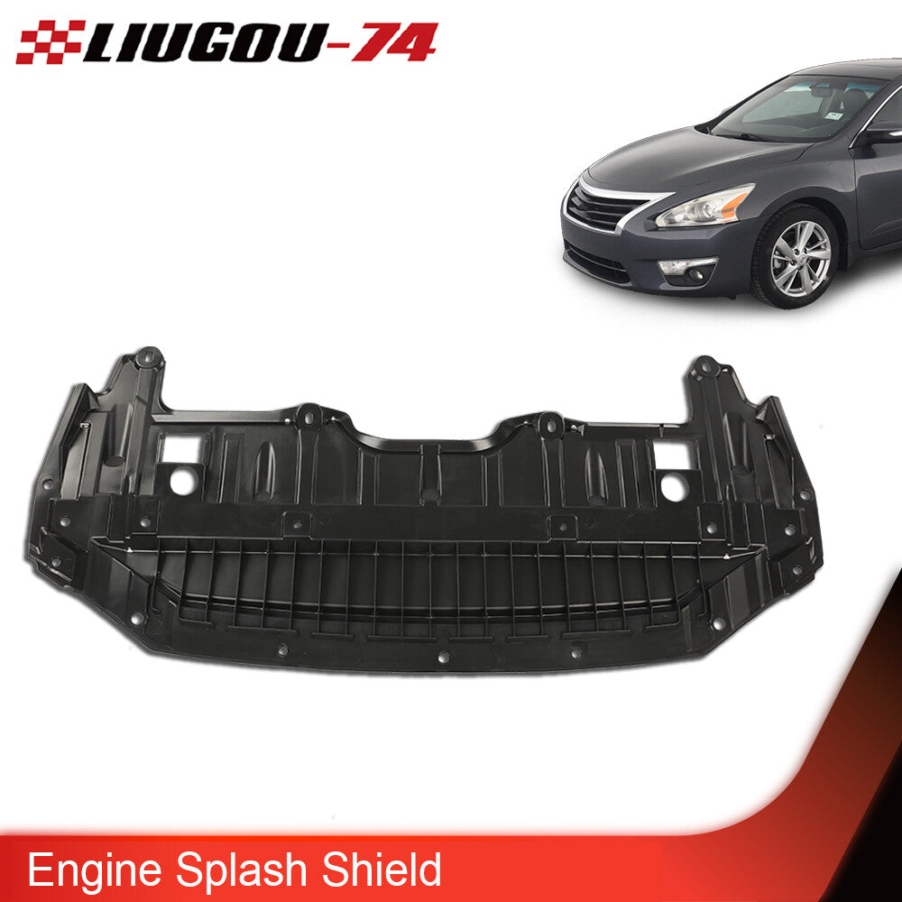 The lower cover for the front engine splash guard fits 2013-2015 for Nissan Altima Sedan. Q