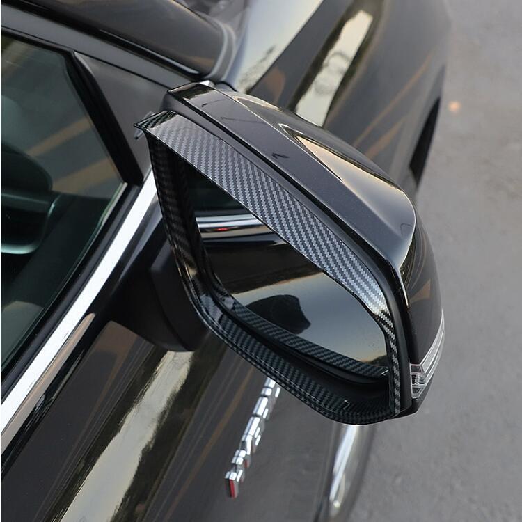 for Toyota Highlander 2015-2019 Carbon Fiber Rearview Mirror Rain Eyebrow Trim