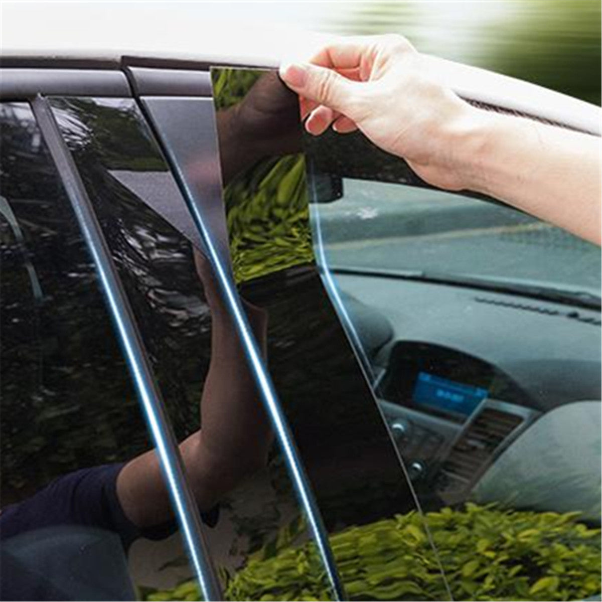 Soft Carbon Fiber Inner Door Handle Bowl Cover Trim 8P For RAV4 2013-2018 v