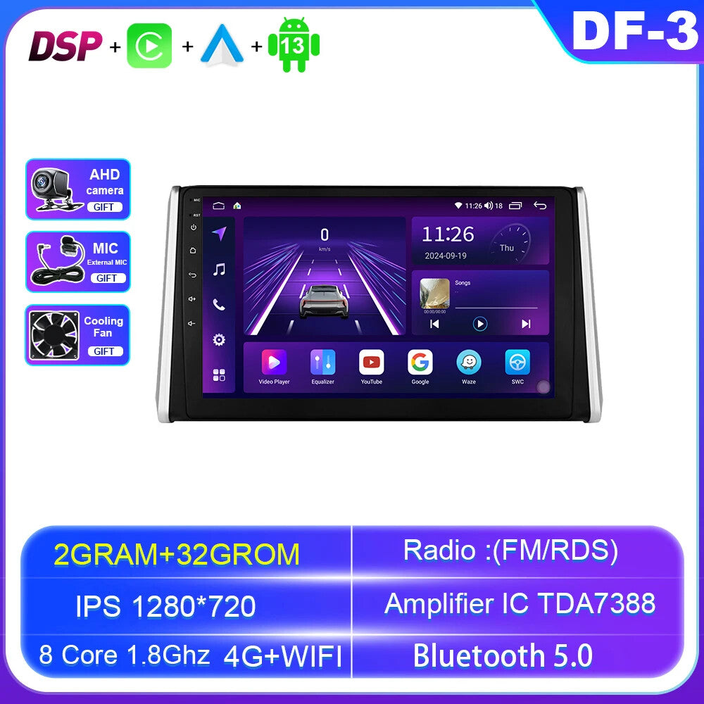 Android Auto Screen for Toyota RAV4 XA50 2018-2020 Car Radio GPS Carplay Player