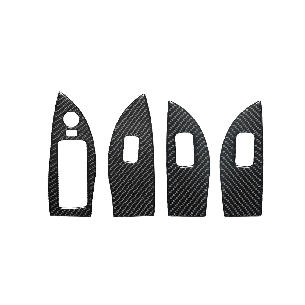 7Pcs Carbon Fiber Center Floor Console Cover Trim For Fiesta 2011-2015 v