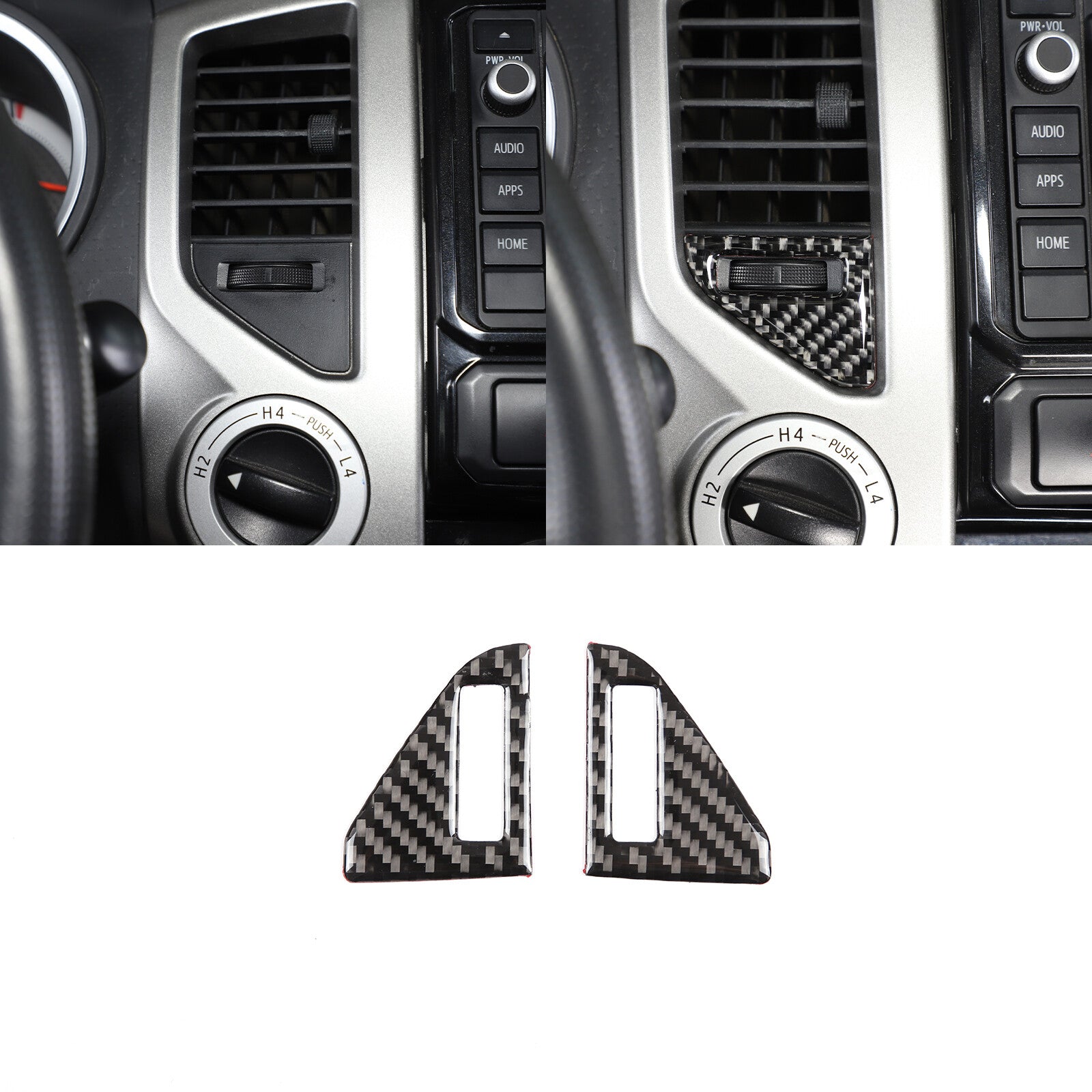 2-Piece Mount ABS Silver Front Fog Light Ring Trim for Honda Pilot 2015-2022- v