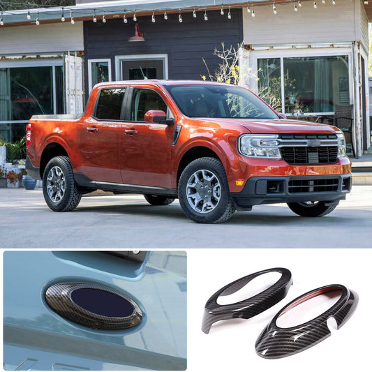 Chrome exterior side tailgate handle cover decoration for Maverick 2022-2023- v
