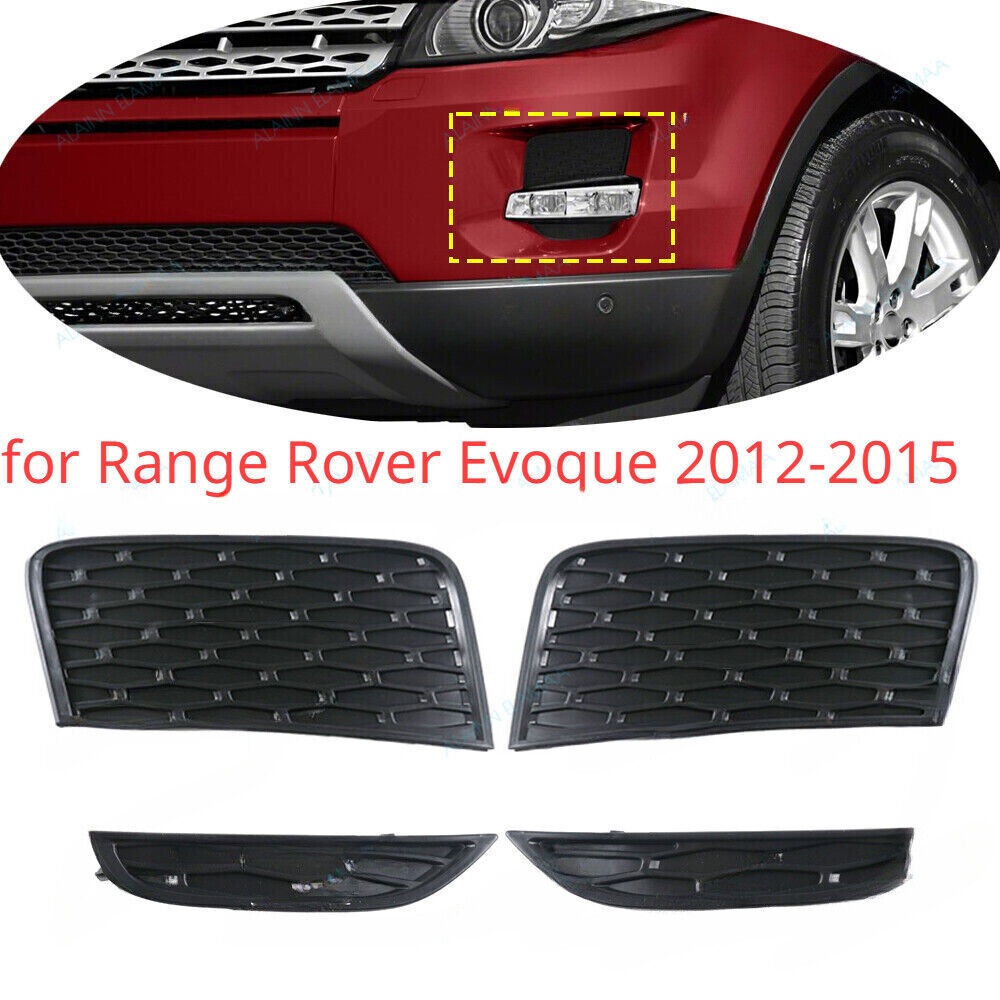 Fit for Range Rover Evoque 2012-2015 4pc Front Right Left Fog Light Grille Bezel
