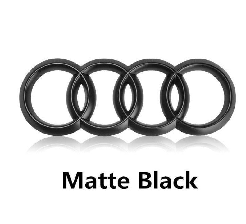 for Audi E-TRON Sportback Rear Badge Ring Boots Trunk Sticker Badge Matte Black