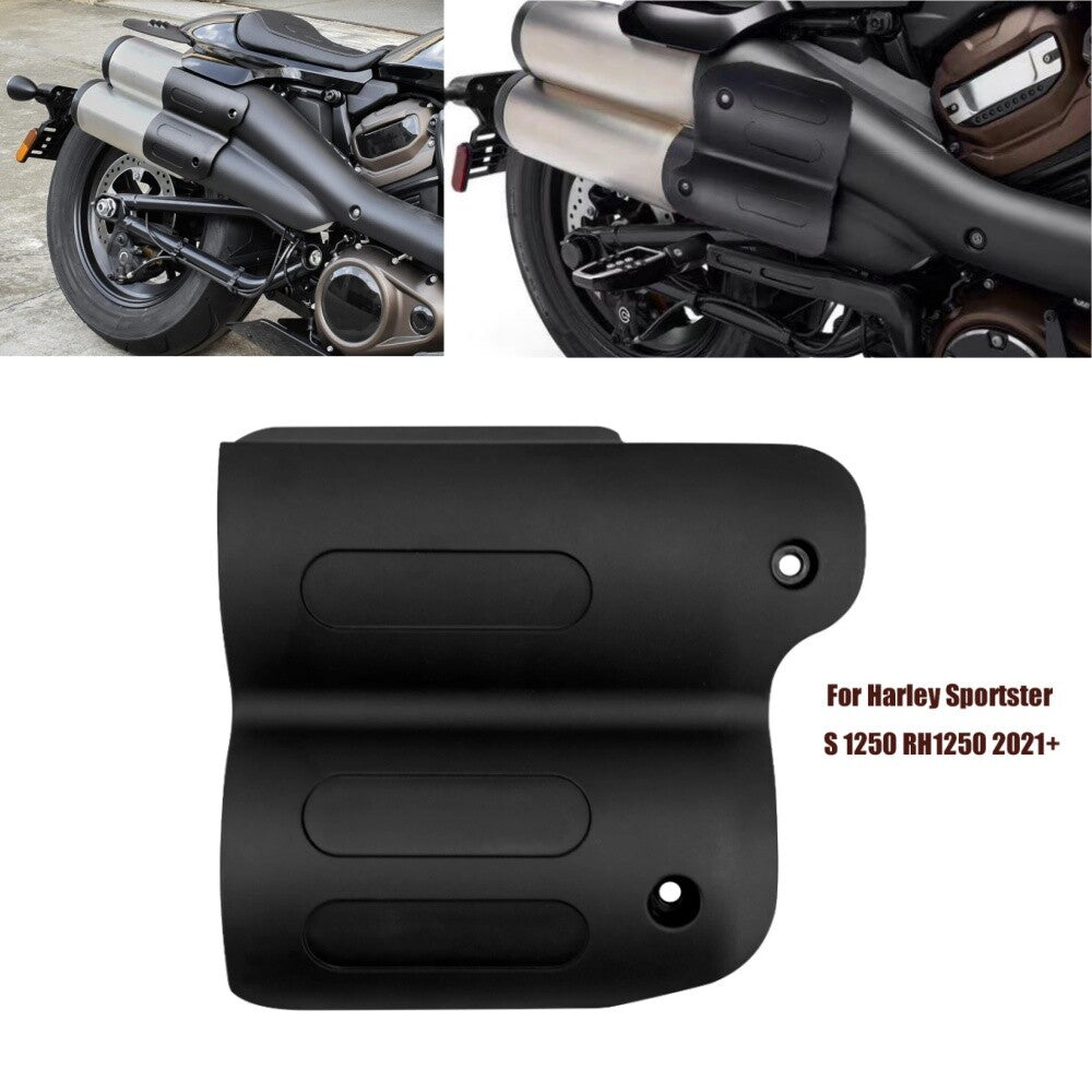 Black Rear Passenger Heat Shield Cover for Harley Sportster S RH1250 S 2021-24