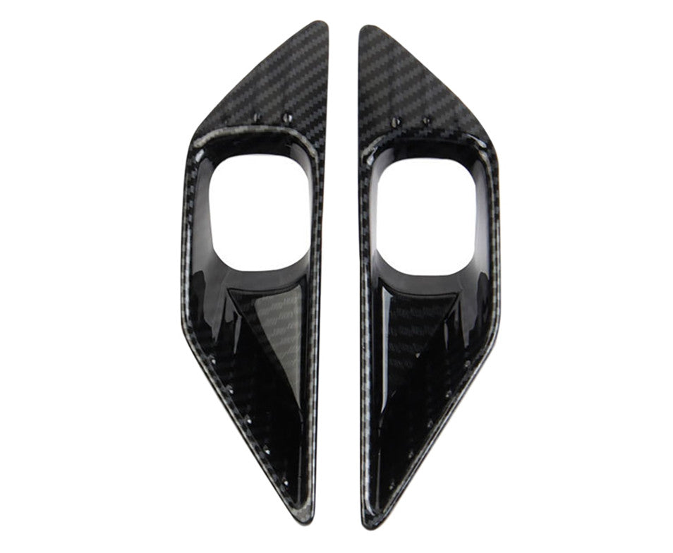 2x Carbon Fiber Front Fog Light Lamp Cover Trim for Mitsubishi Outlander 2022up