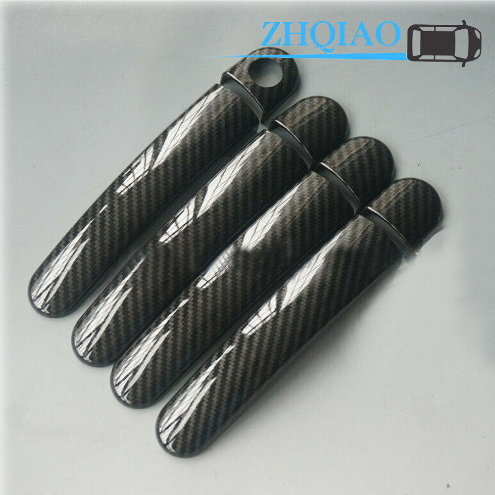 Carbon Fiber Side Door Handle Covers Trim Fit POLO 10-14