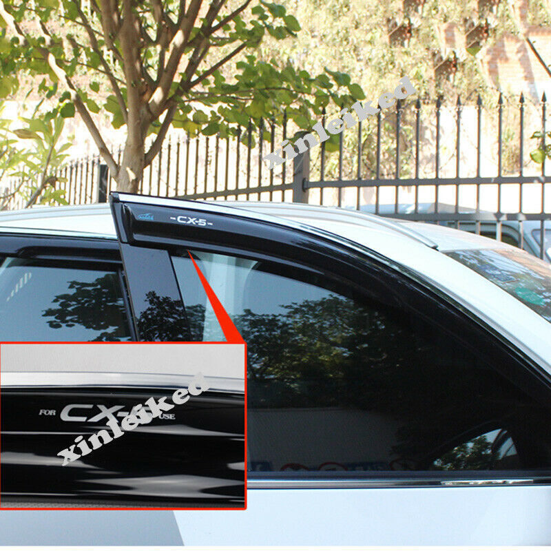 for Mazda CX-5 2017-2021 Black Window Visor Vent Sun Shade Rain Guard Door Visor