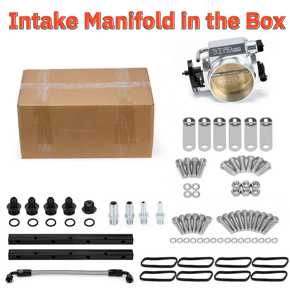 102MM Intake Manifold + 102MM Throttle Body For LS1 LS2 LS6 6.0L 5.6L 5.3L 4.8L
