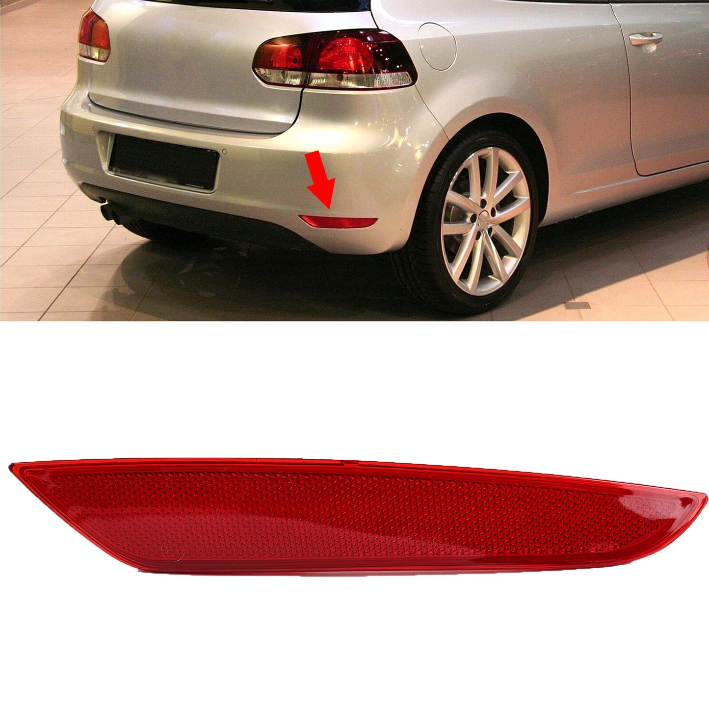 Rear Bumper Reflector Rear Fog Light Right for VW for Golf for A6 MK6 2009_2013 Q