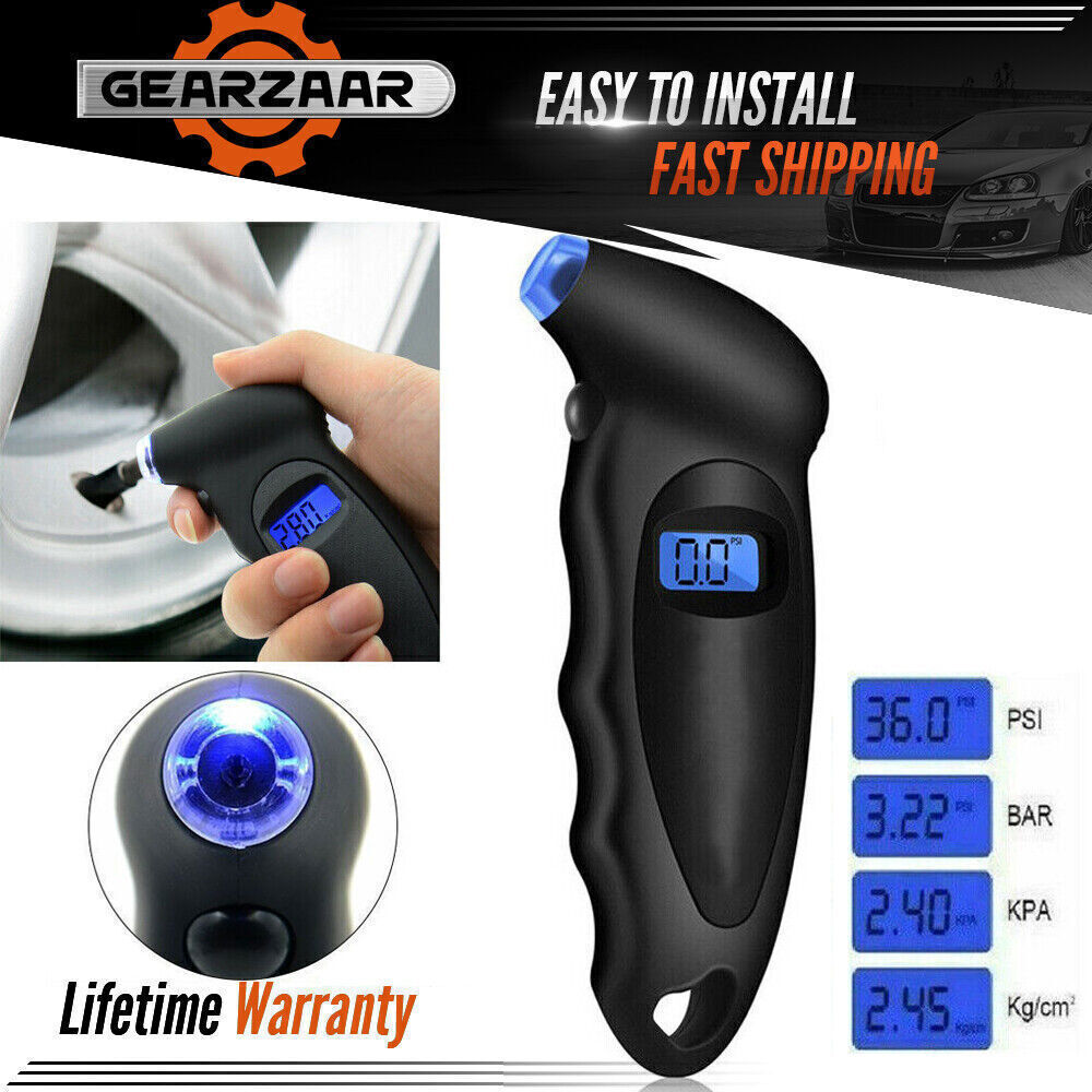 Digital Tire Air Pressure Gauge Meter Tester Bike CarTruck LCD Display 150 PS