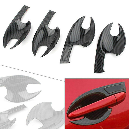 4P for Mazda 6 Atenza 2014-2016 Carbon Fiber External Door Bowl Cup Cover Trims