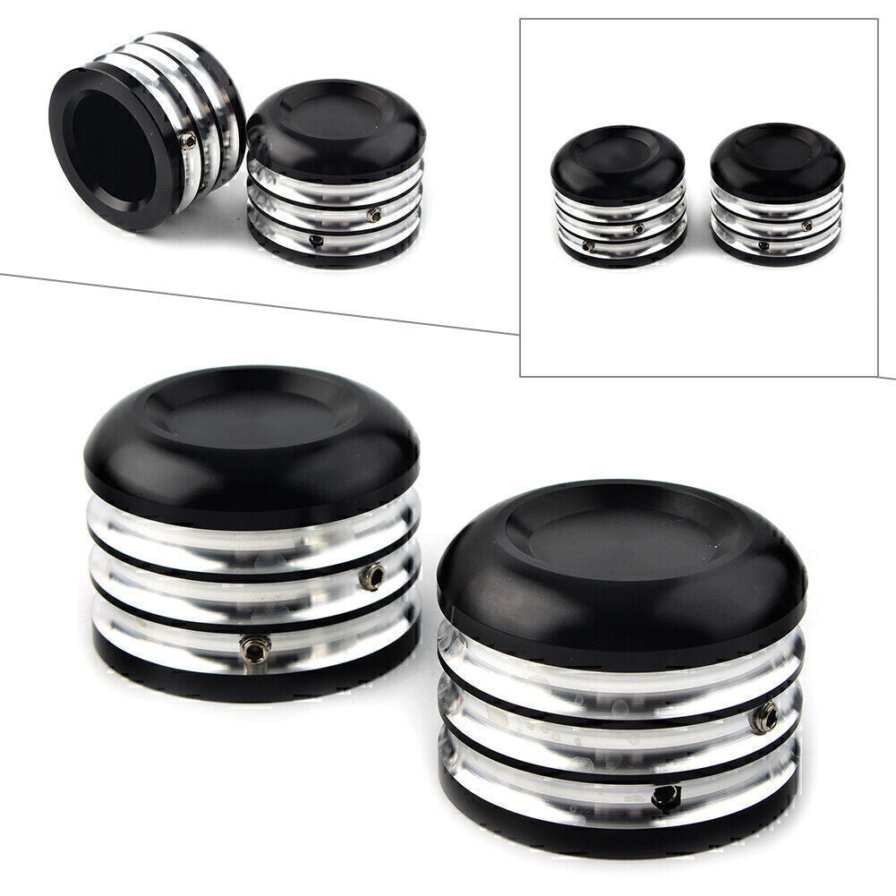 2¢ª CNC Front Axle Cap Nut Cover for Harley Dyna Electra Glide Sportster Black Q
