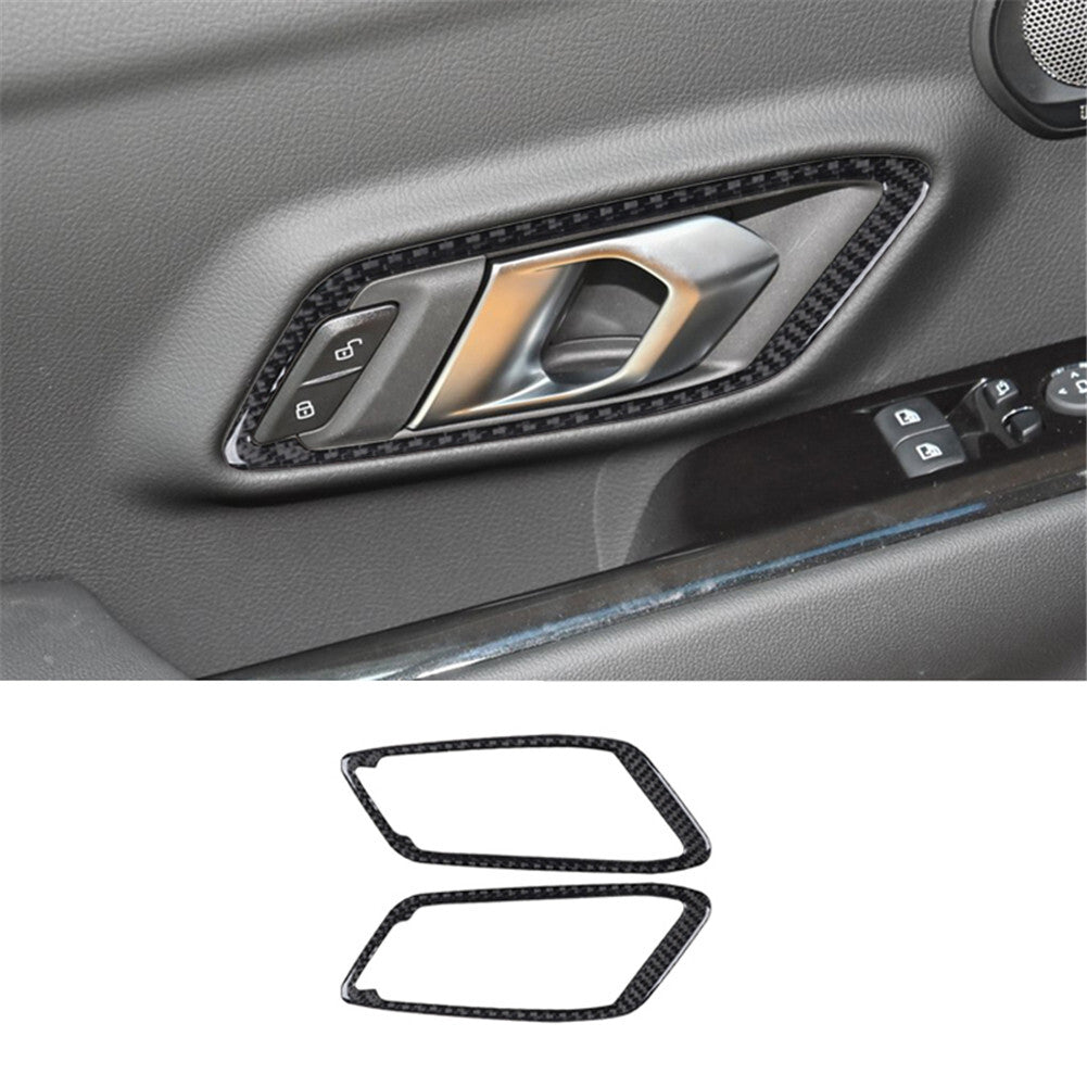 2pcs Carbon Fiber Glove Box Top Trim Cover for Dodge Journey 2009-2010 Red v