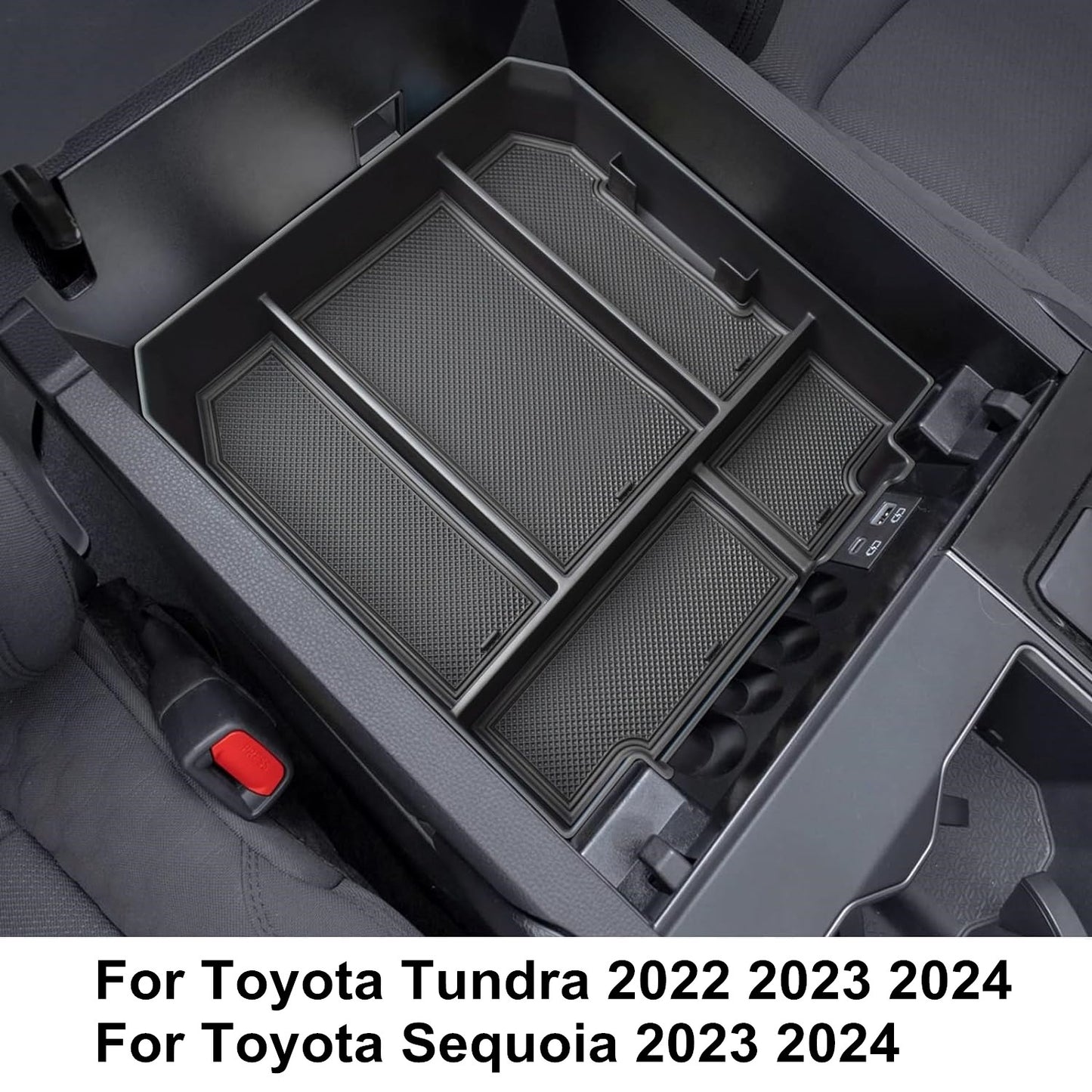 Suitable for 22-24 TUNDRA CENTER CONSOLE storage box, ARMREST ORGANIZER insertion tray. n