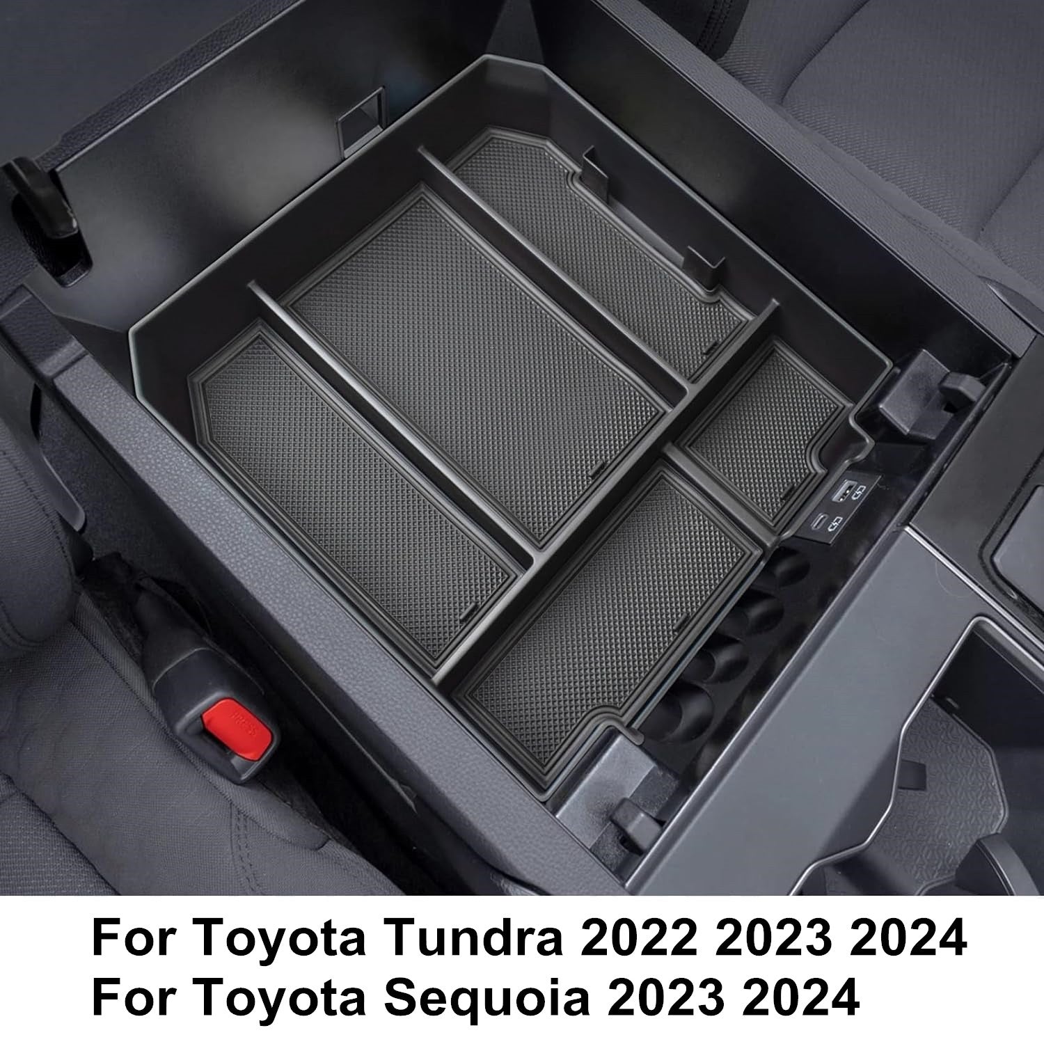 Suitable for 22-24 TUNDRA CENTER CONSOLE storage box, ARMREST ORGANIZER insertion tray. n