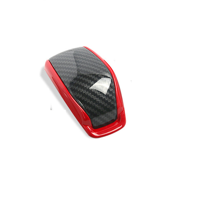 ABS Red&Carbon fiber Gear Shift Knob Cover Trim For 2020-2024 Highlander v