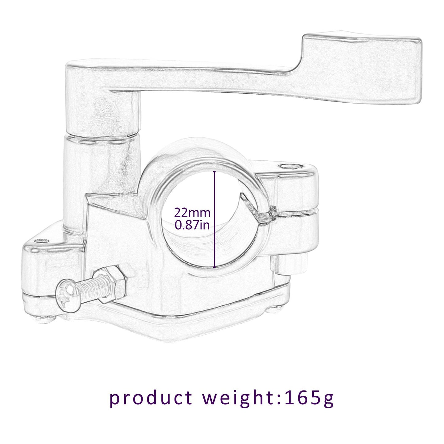 Thumb lever throttle control housing suitable for Quad 70/110/125/150cc all-terrain vehicles with cooler