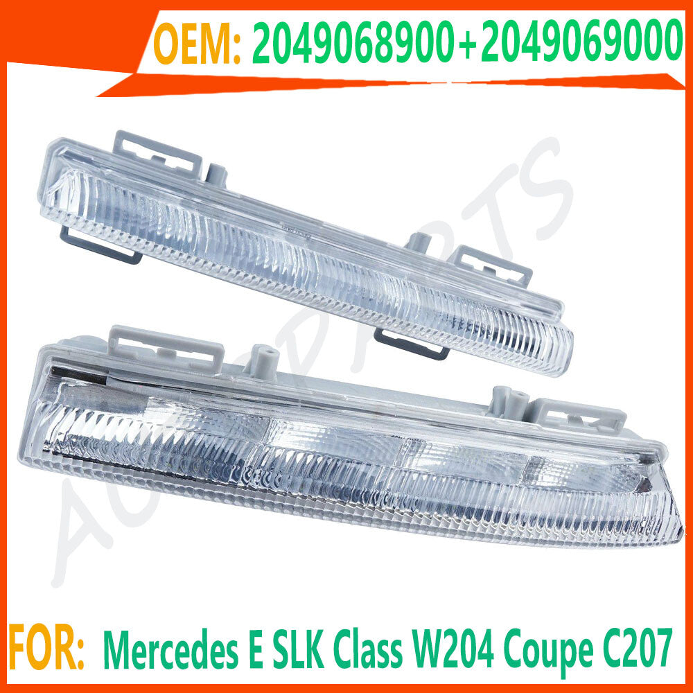 2 LED DRL Daytime Running Fog Light for Mercedes E SLK Class W204 Coupe C207 n