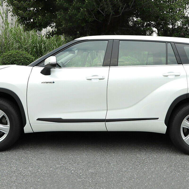 Gloss Black Door Body Side Molding Cover ABS for Toyota New Highlander 2020-2023