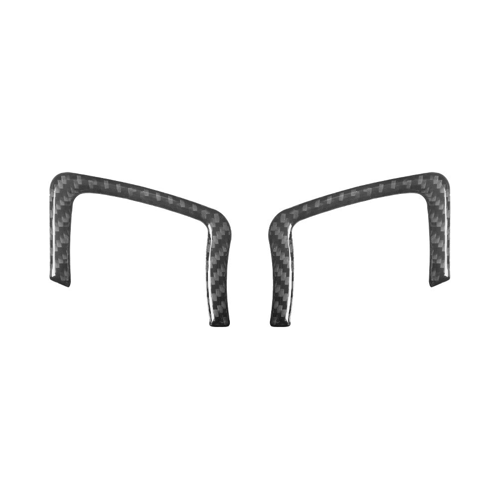 4Pcs Carbon Fiber Interior Door Handle Trim Panel For Explorer 2011-14 Red v