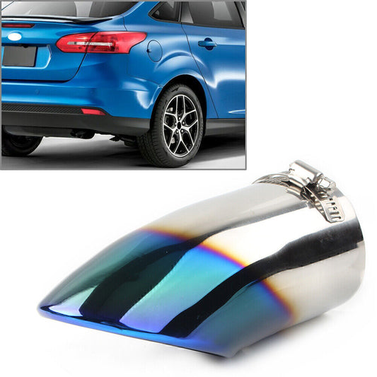 Car Stainless Steel Blue Rear Exhaust Pipe Tail Muffler Tip Fit  for ford  Focus 11-16 Q