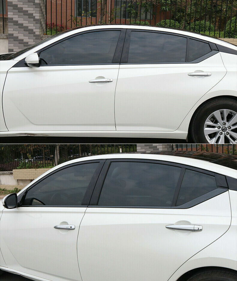 for Nissan Altima 19-24 Black Stainless Side Window Bottom Strips Cover Trim 6p