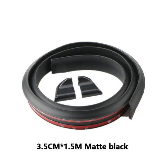 1 piece matte black 4.9-foot car rear trunk spoiler lip roof wing rear spoiler trim