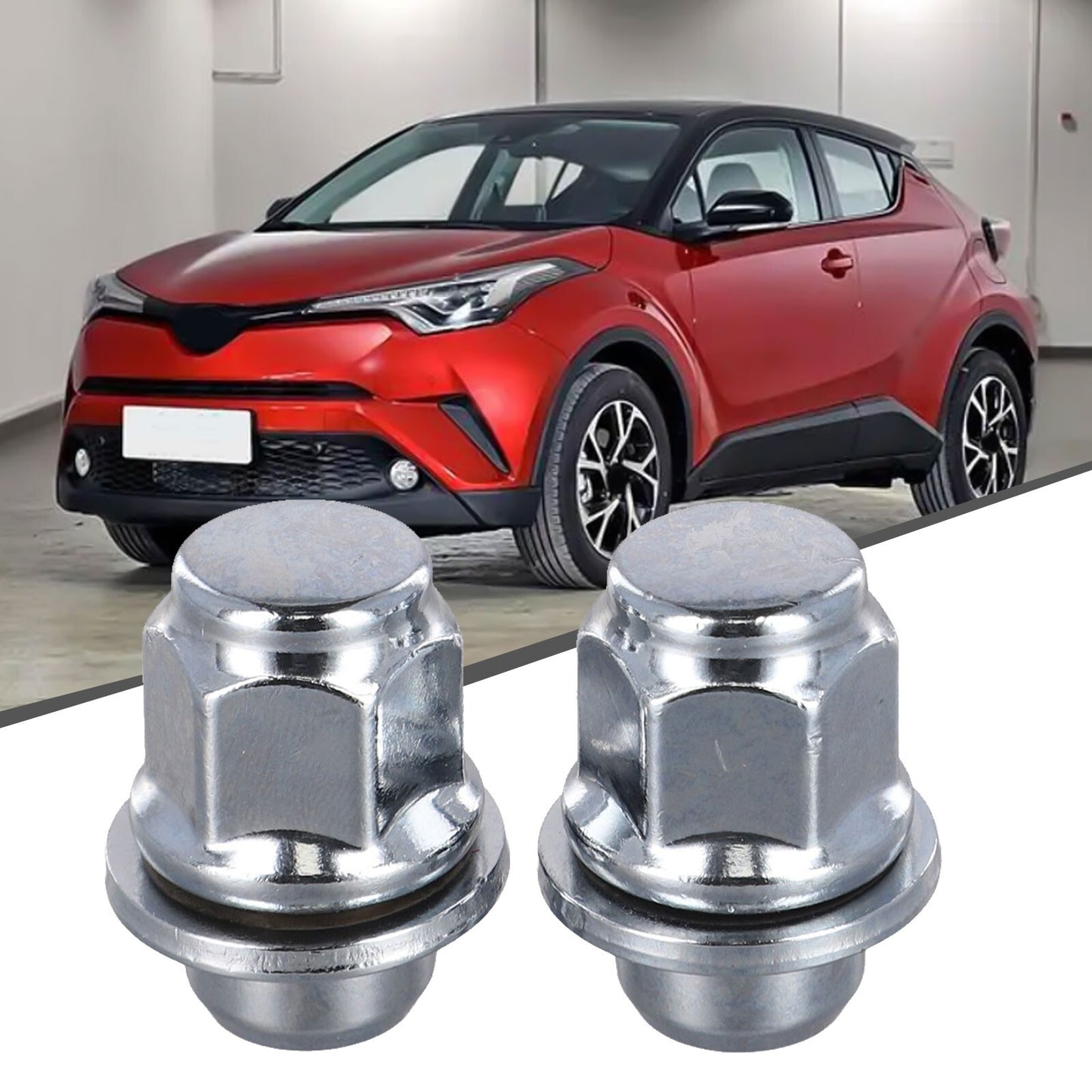 for for Lexus Chrome Lug Nuts 9094201033 Replacement Parts 2pcs v