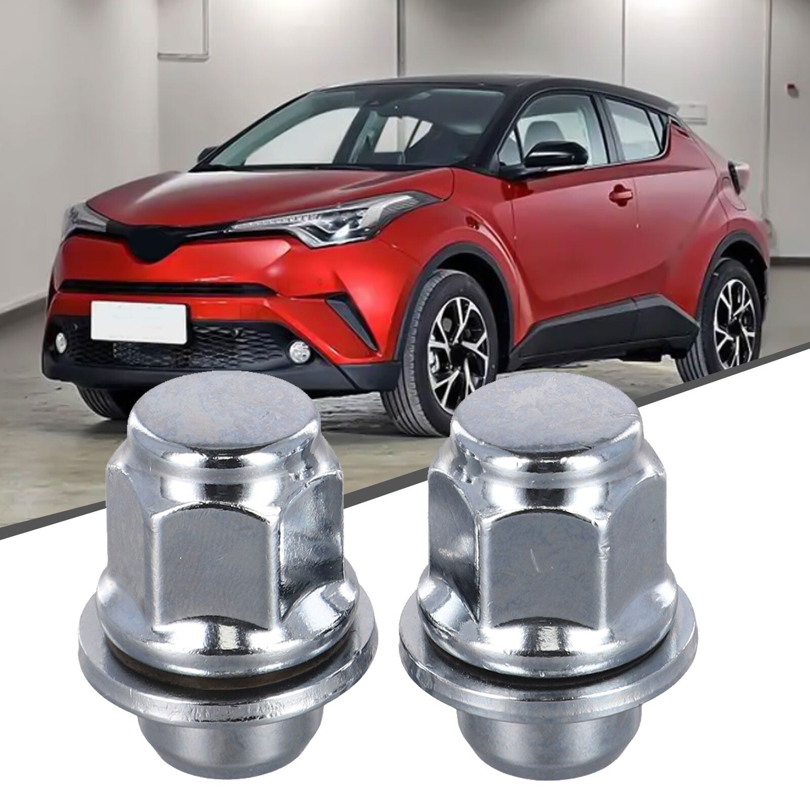 for for Lexus Chrome Lug Nuts 9094201033 Replacement Parts 2pcs v