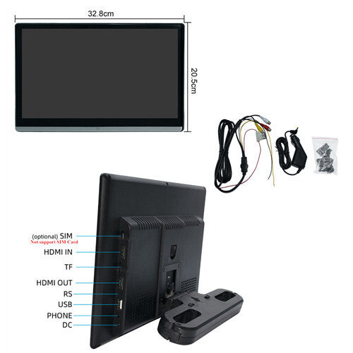 13.3in Car Rear Headrest Monitor Touch Screen Bluetooth Player Mirror Link WIFI Q