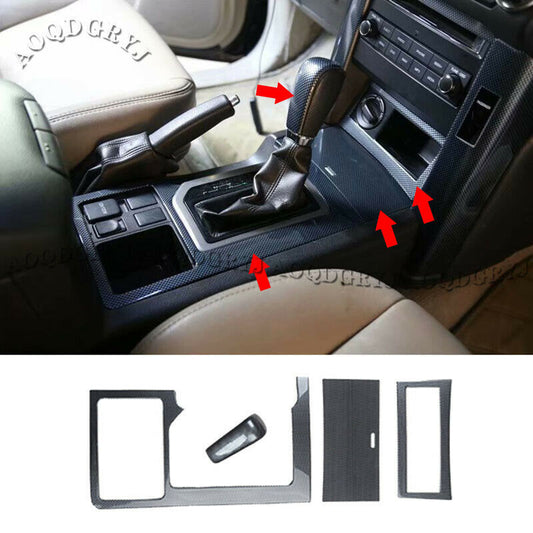 4P Carbon Gear Shift Panel Moulding Cover Trim for Toyota Prado 2.7L 2010-2015