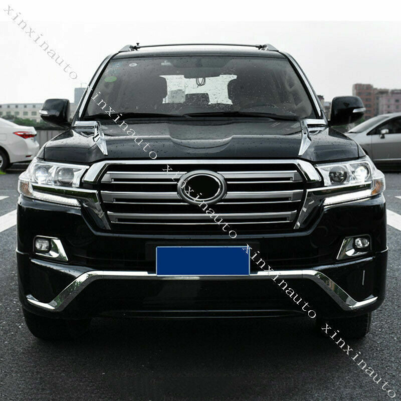 ABS Chrome Front Bumper Lip Molding Strips for Toyota for Land Cruiser LC200 2016-21