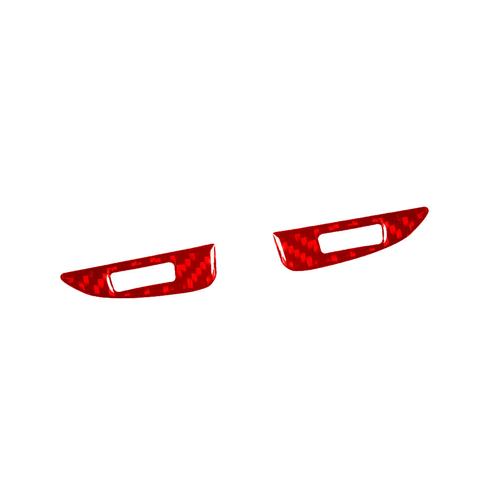 Red Carbon Fiber Side Air Vent Swtich Trim for Dodge Durango 2014-2020 Type B