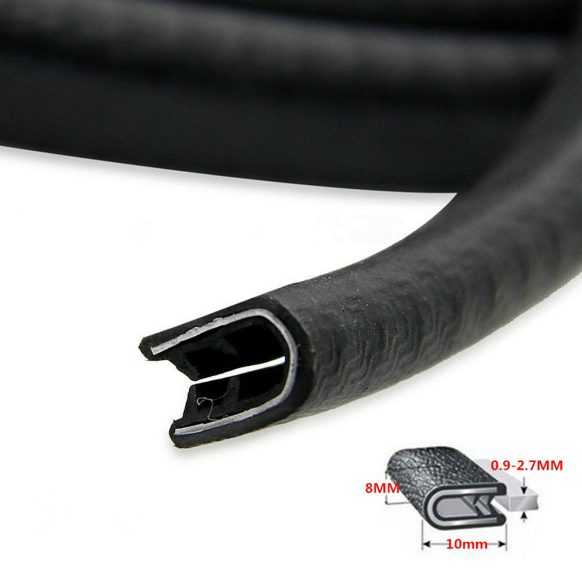 Car Seal Strip Door Edge Rubber Weather Seal Body Pinchweld Trim Steel Insert
