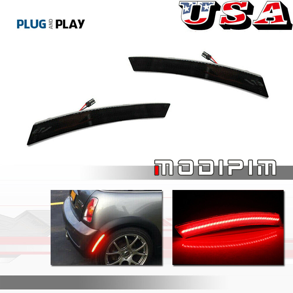 pcs smoked red rear LED side marker lights for Mini Cooper R50 R52 R53 02-08- v
