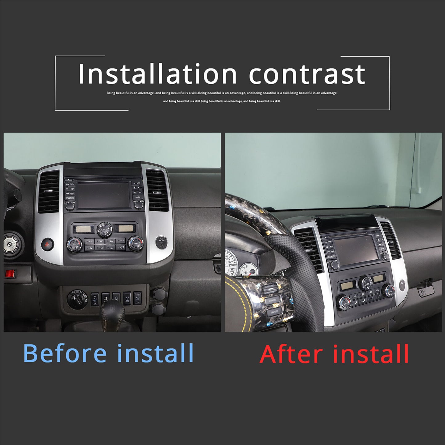 Carbon Fiber Side Door Handle Cover Trim Kit for FJ Cruiser 2007-2014 ABS- v