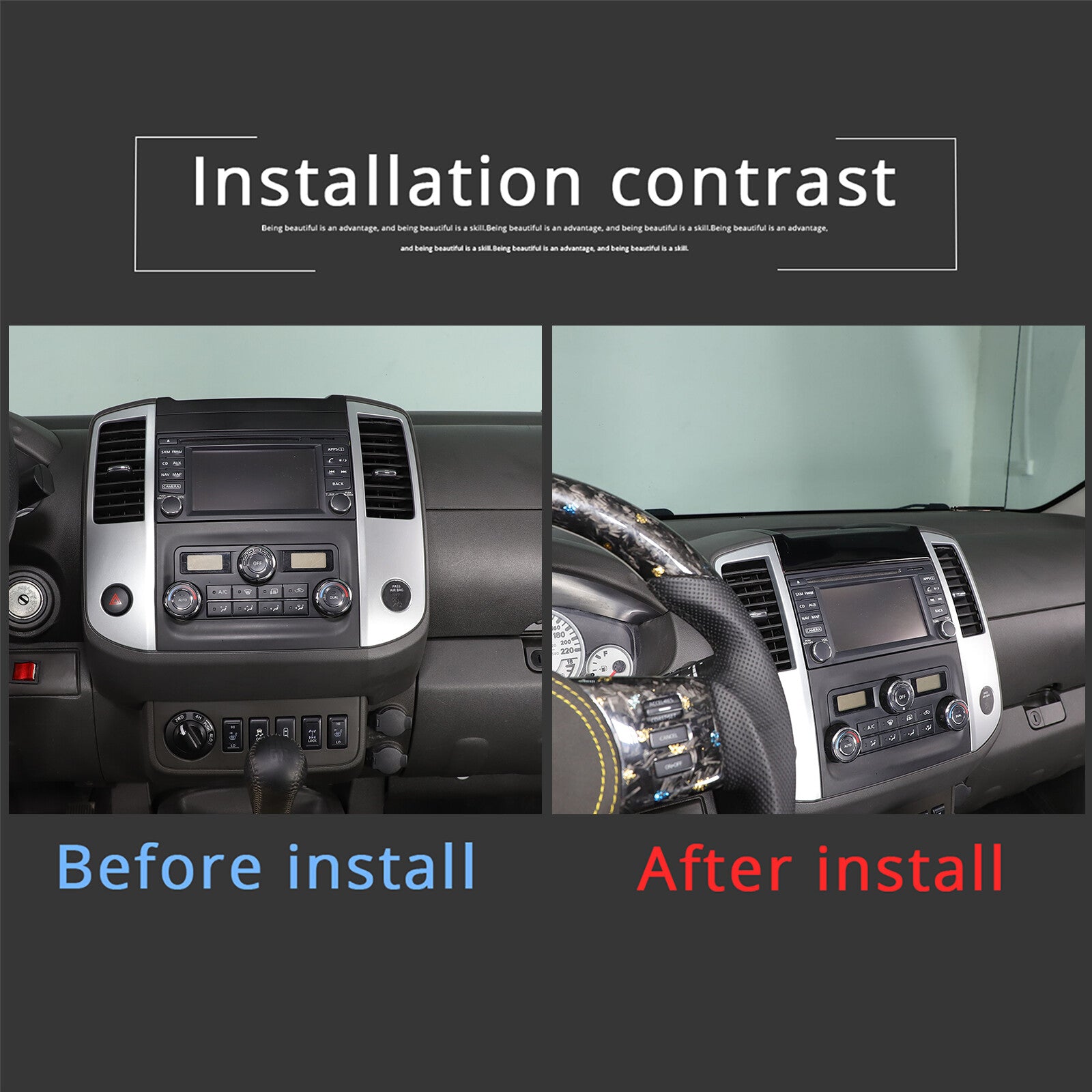 Carbon Fiber Side Door Handle Cover Trim Kit for FJ Cruiser 2007-2014 ABS- v