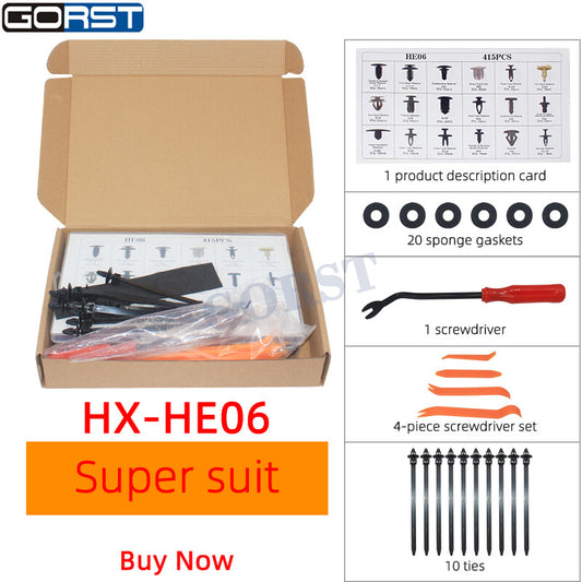 415-piece set of plastic rivets, mudguards, bumper push-button clips, and for Dodge for Jeep tools