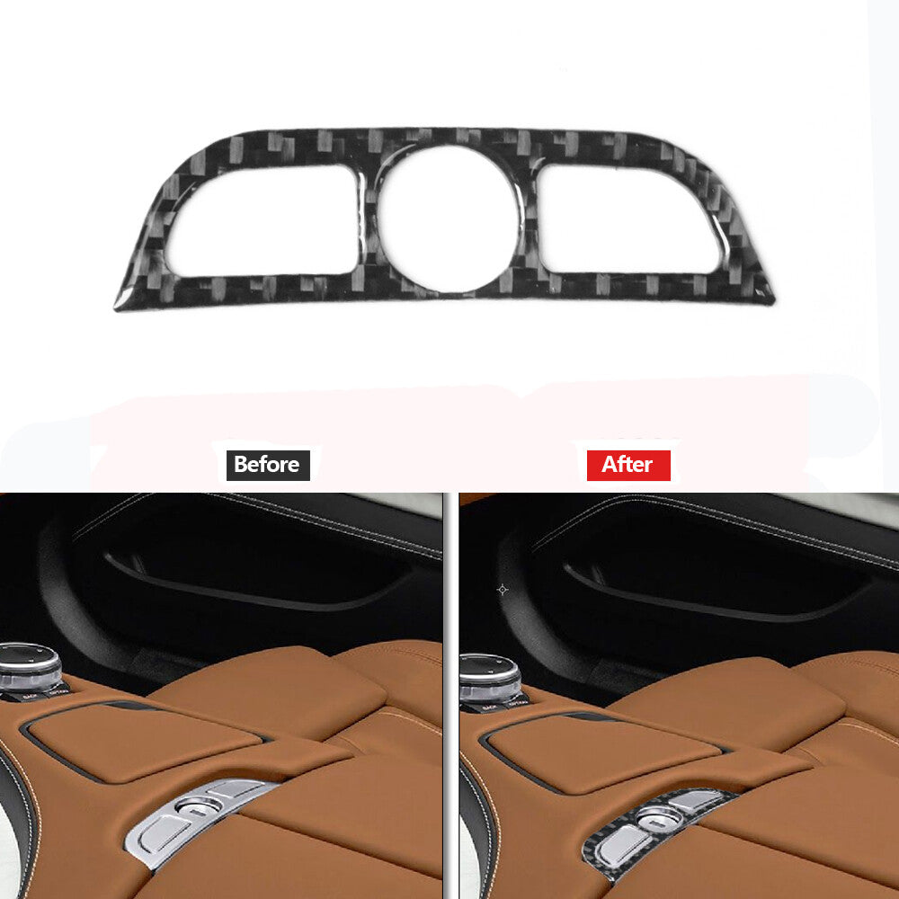 Carbon Fiber Center Armrest Door Cover Trim for BMW 6 Series F12 F13 2011-2018