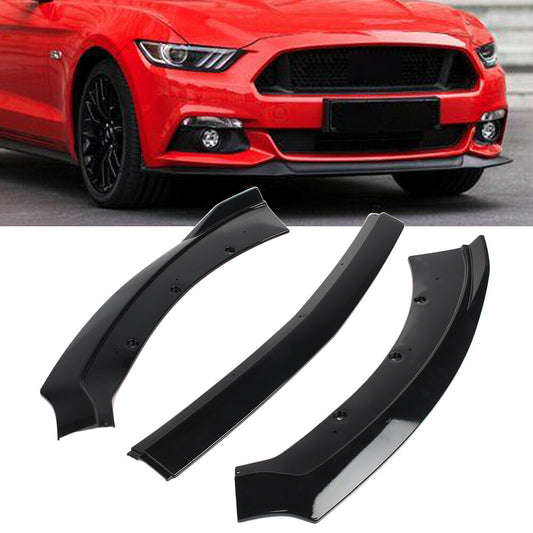 Front Bumper Lip Chin Spoiler Wing Body Kit Gloss Black  for ford  for Mustang 15-17 Q