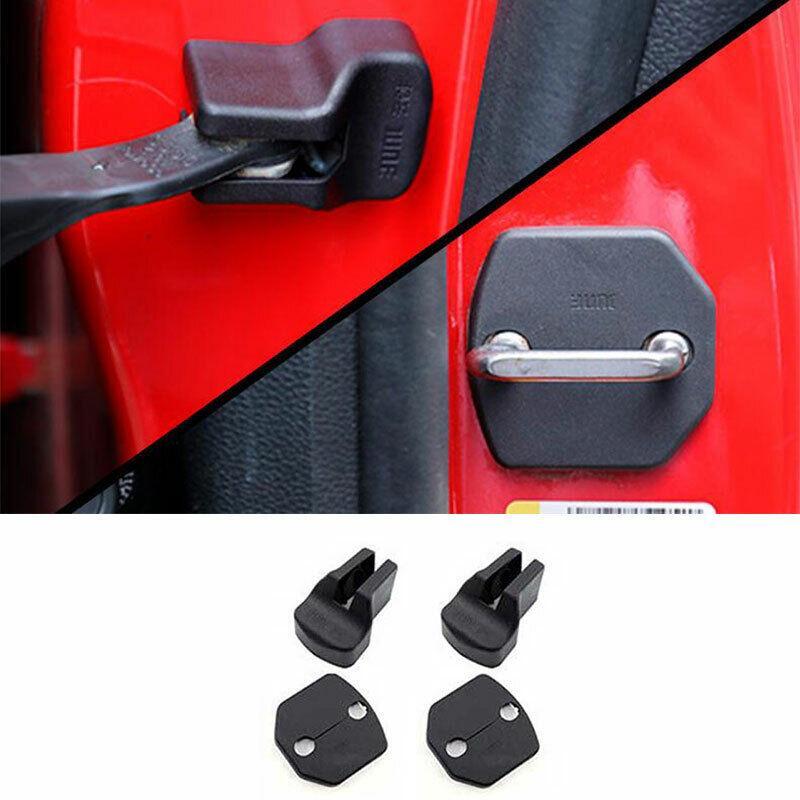 Fit for Ford for Mustang 2015-2022 Matte Black Door Lock Buckle Protection Trim 4PCS