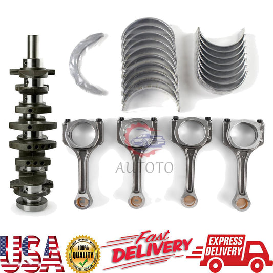 4PCS Connecting Rod 23510-2G540 w/ Bearing Set Engine Crankshaft Fit for Hyundai