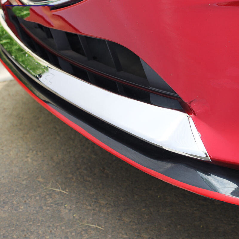 for Mazda 3 Axela 2014-2016 Chrome Front Bumper Lower Grille Spoiler Cover Trim